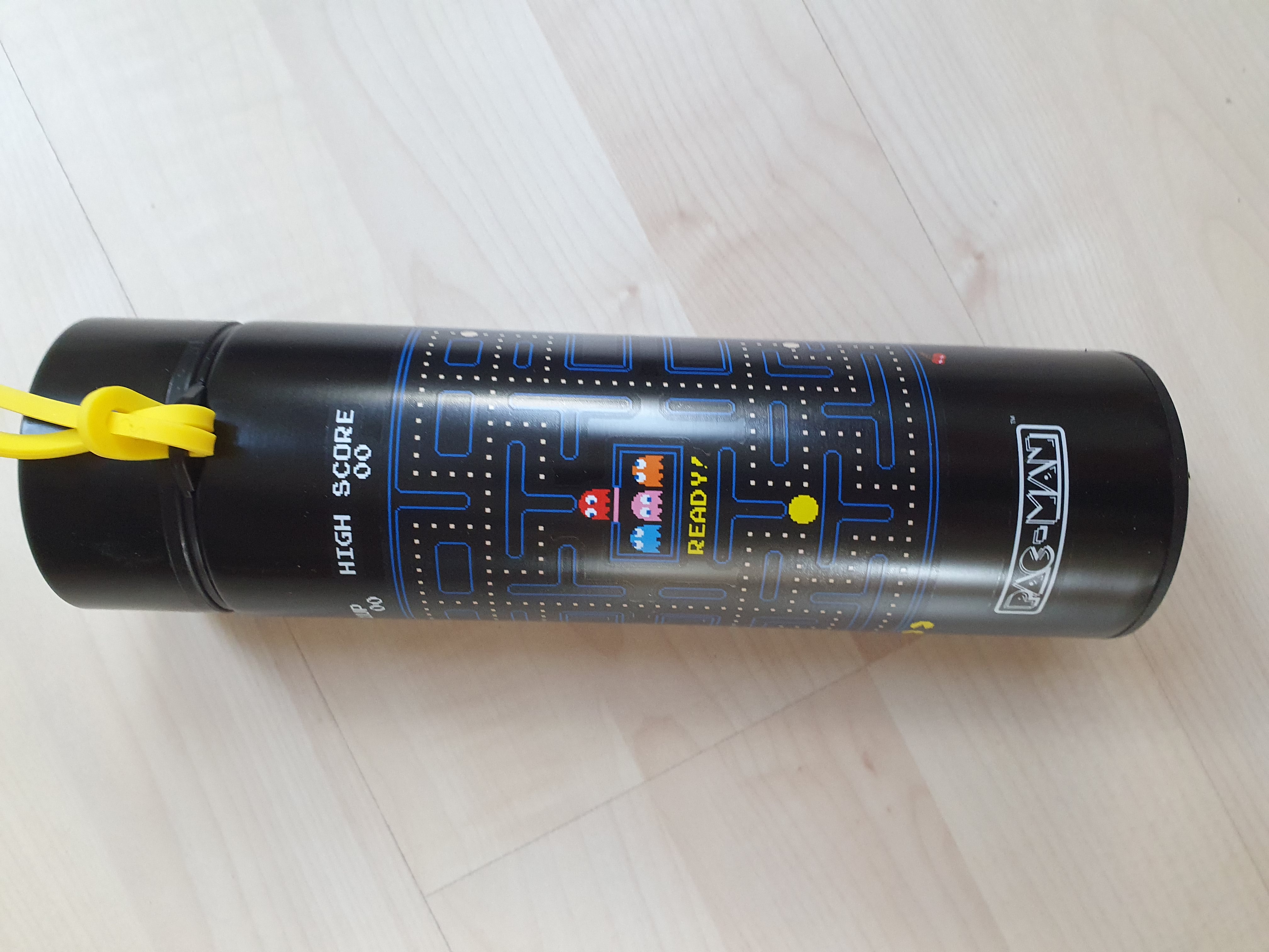 Pac-Man wiederverwendbare Thermo Isolier- Edestahl Trinkflasche mit Digital Thermometer 450ml